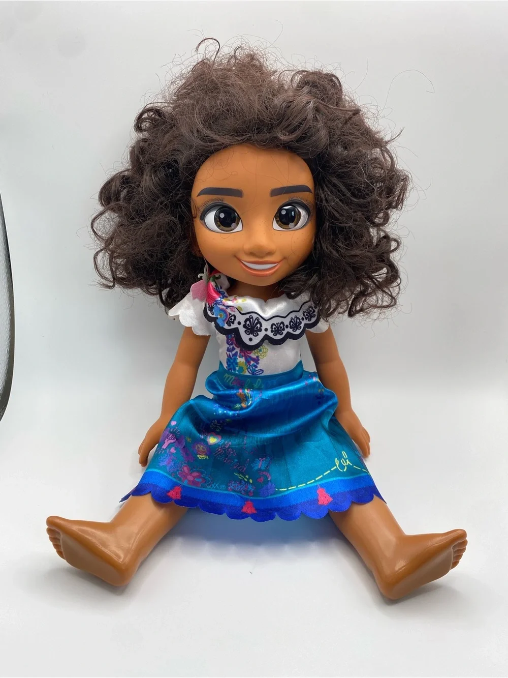 Disney Elena of Avalor Doll with Brown Curly Hair and Blue Dress